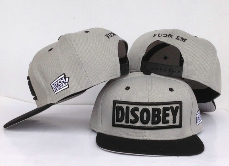 Disobey Grey Snapback Hat GF